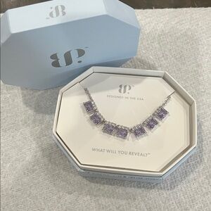 Warmth In The Air Lavender Topaz Cubic Zirconia on Rhodium Plating